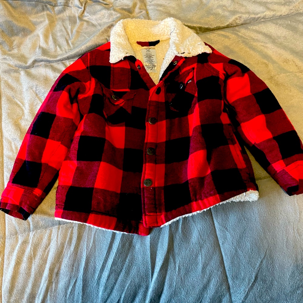 Toddler boys 3T Buffalo check snap front jacket